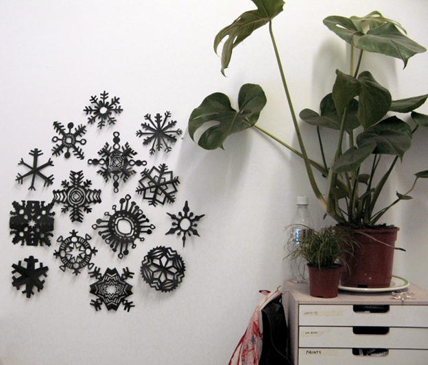 Snowflakes on wall